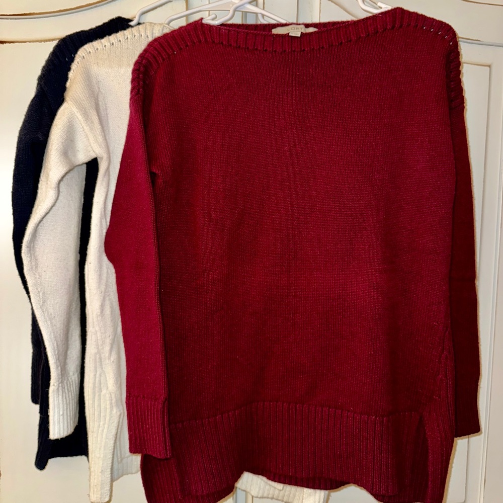 LOFT Crew Neck Sweaters Classic Knit